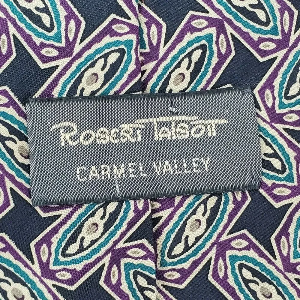 Robert Talbot Carmel Valley Black Silk Tie‎